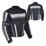 Black & Gray Stripes Motorbike Jacket
